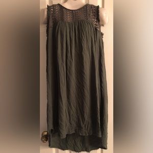 Nwot Style & Co Green sleeveless large dress 2 piece set